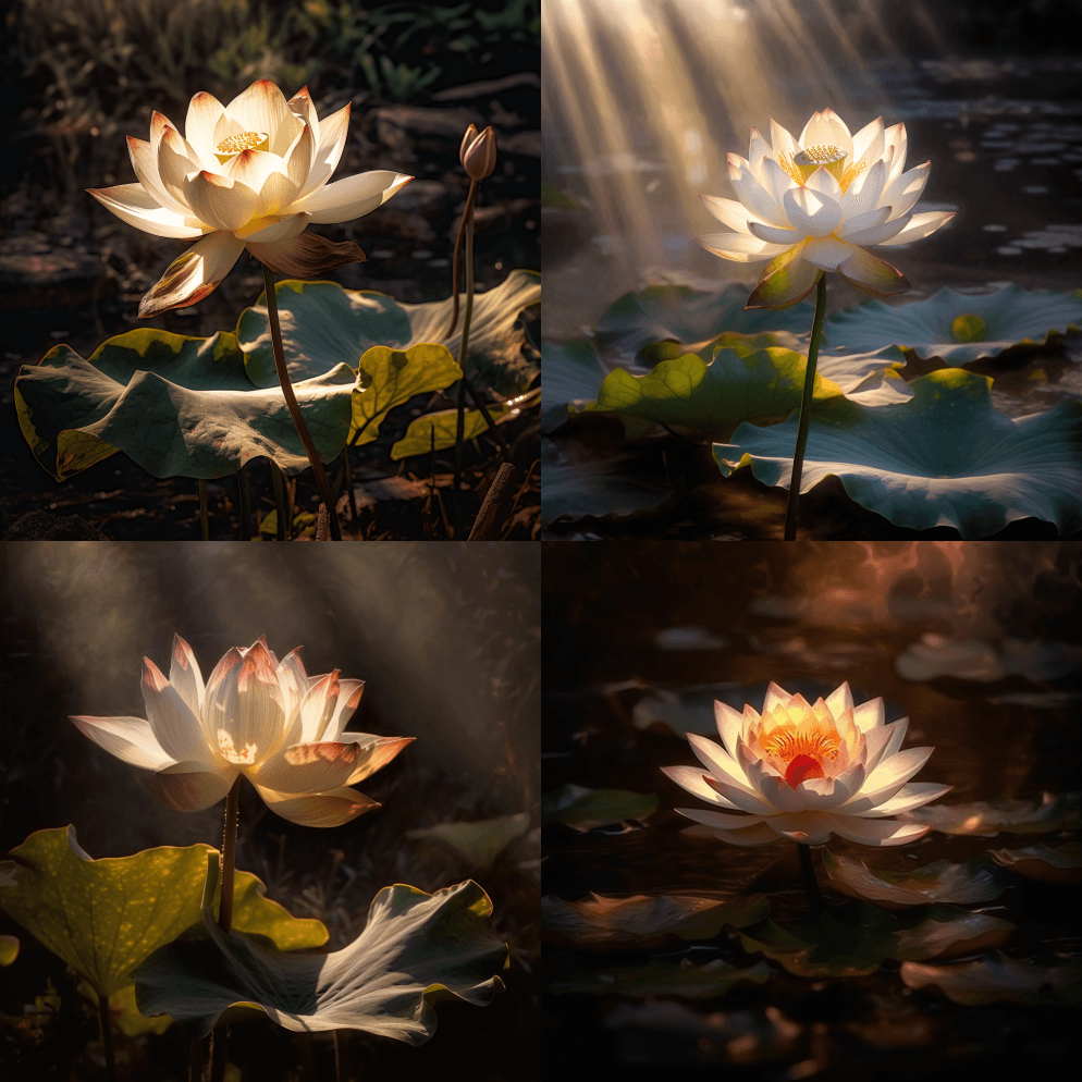 阳光下的莲花，以超高清图像、澳大利亚色调