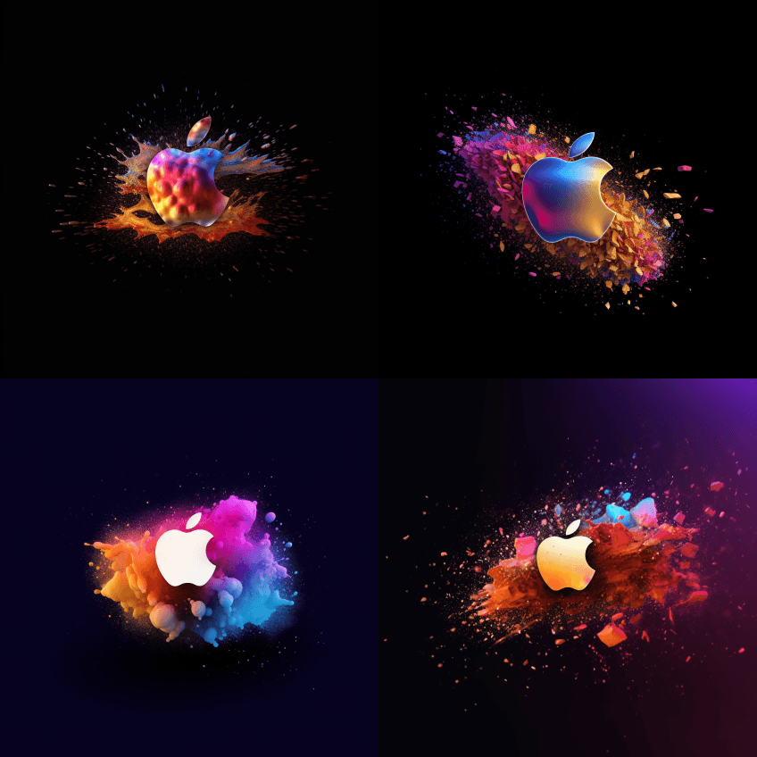 Apple Logo墙纸，颗粒淡入，8K