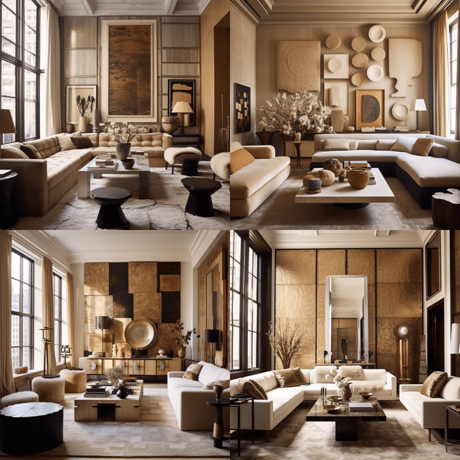 室内设计，纽约公寓客厅，约瑟夫·迪兰德家