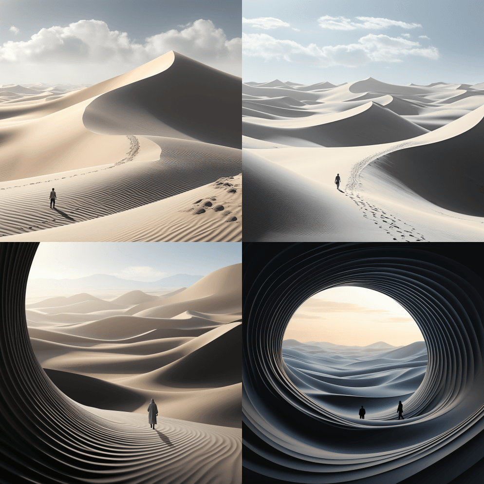人类拍摄了一张法拉兹·伊本的沙丘艺术照片